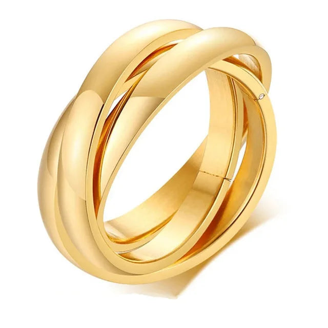 Braided Interlocked Three-in-One | Stainless Steel Fidget Ring