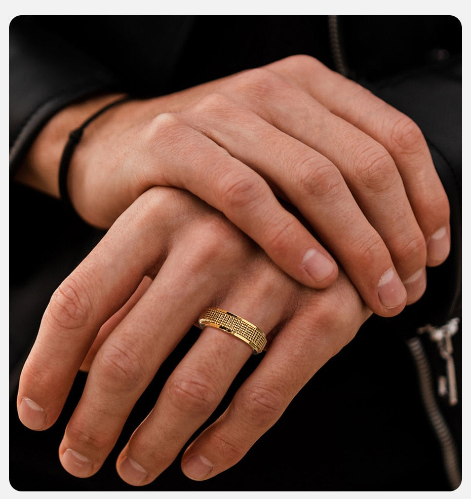 Steel Mesh Fidget Ring