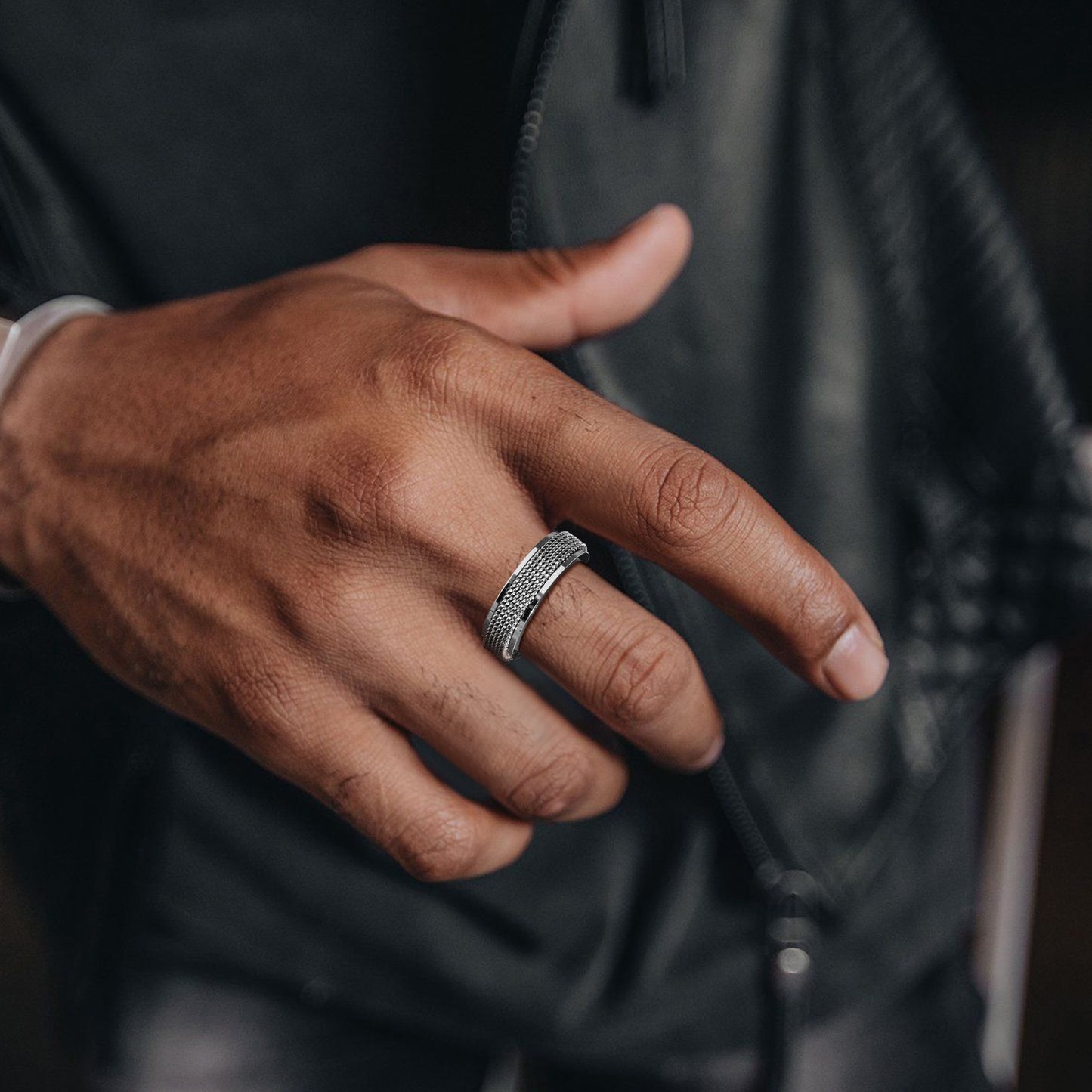 Steel Mesh Fidget Ring