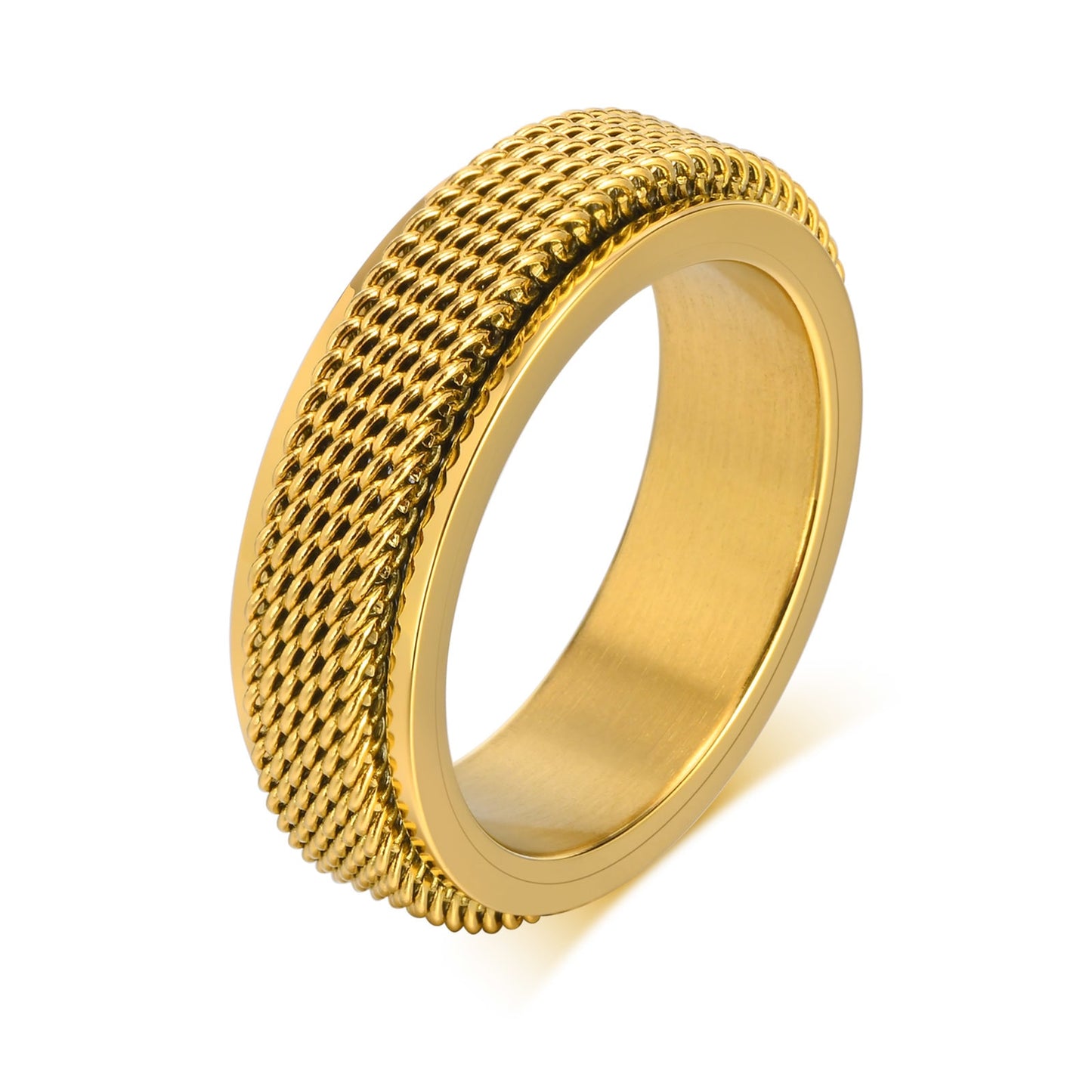 Steel Mesh Fidget Ring