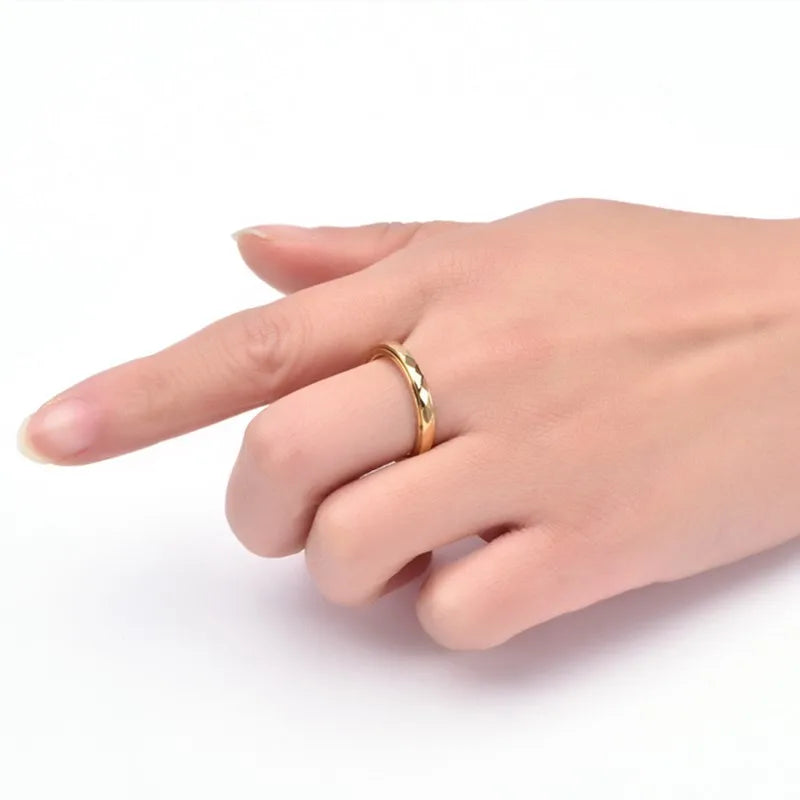 Thin Faceted Spinner | Stainless Steel Fidget Ring