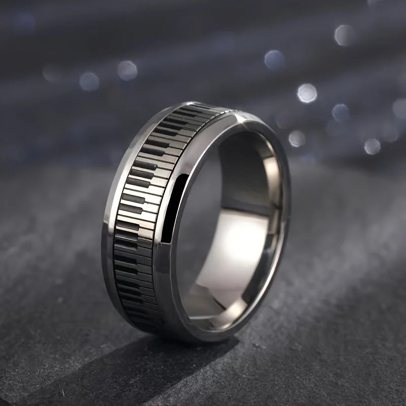 Stainless Steel Piano Ring | Hypoallergenic Jewelry