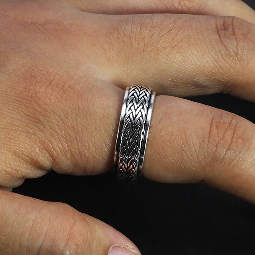 Industrial Rope Anxiety Fidget Ring