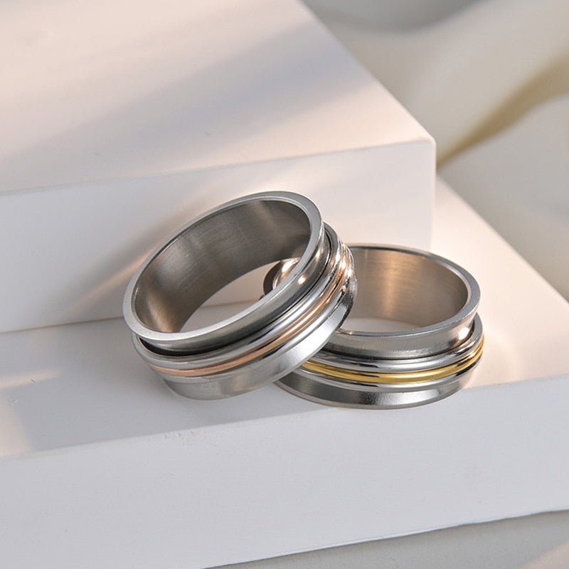 Titanium Wide Band Fidget Ring