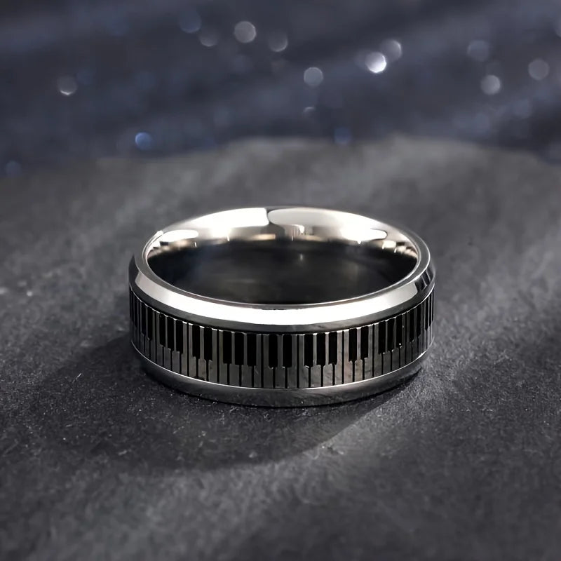 Stainless Steel Piano Ring | Hypoallergenic Jewelry
