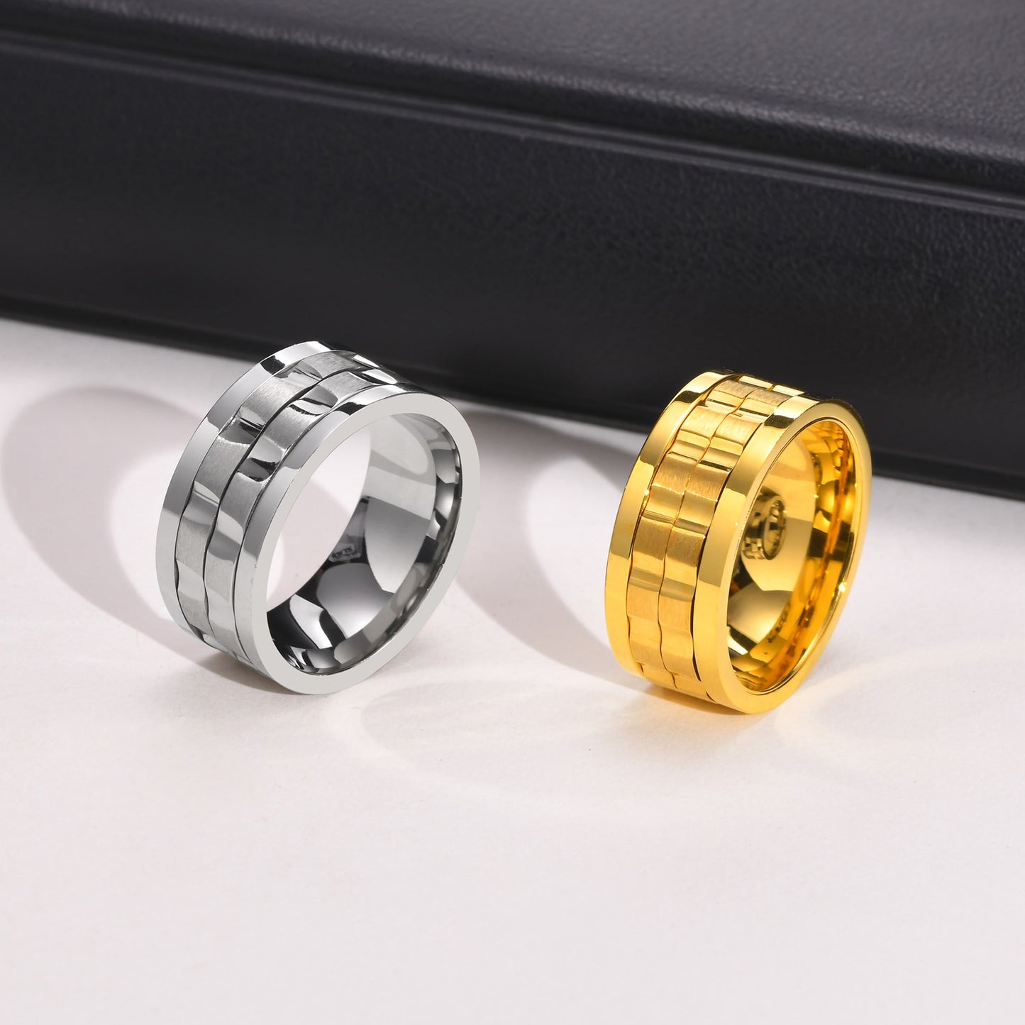 Steel Gear Fidget Ring