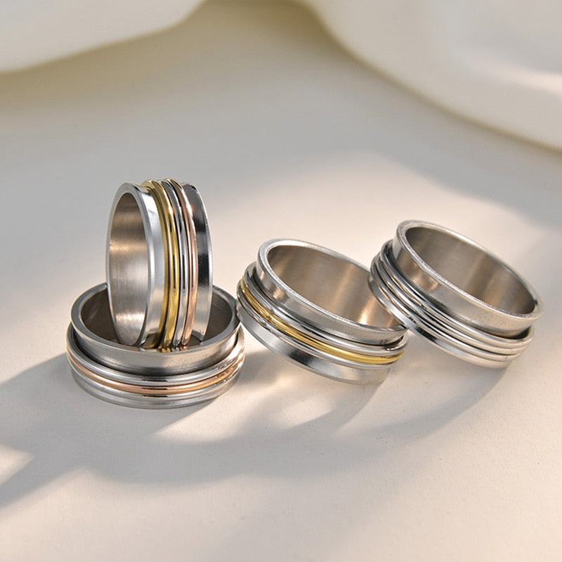 Titanium Wide Band Fidget Ring