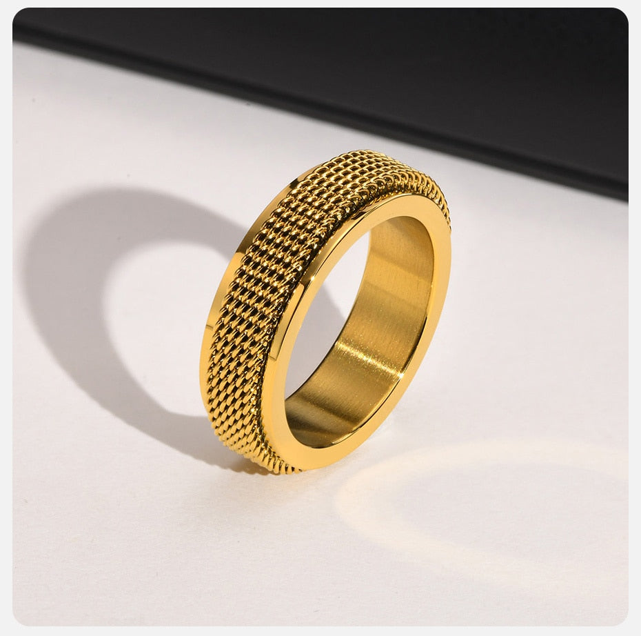 Steel Mesh Fidget Ring