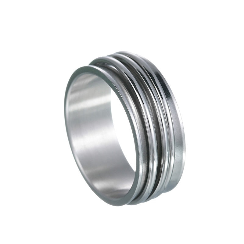 Titanium Wide Band Fidget Ring