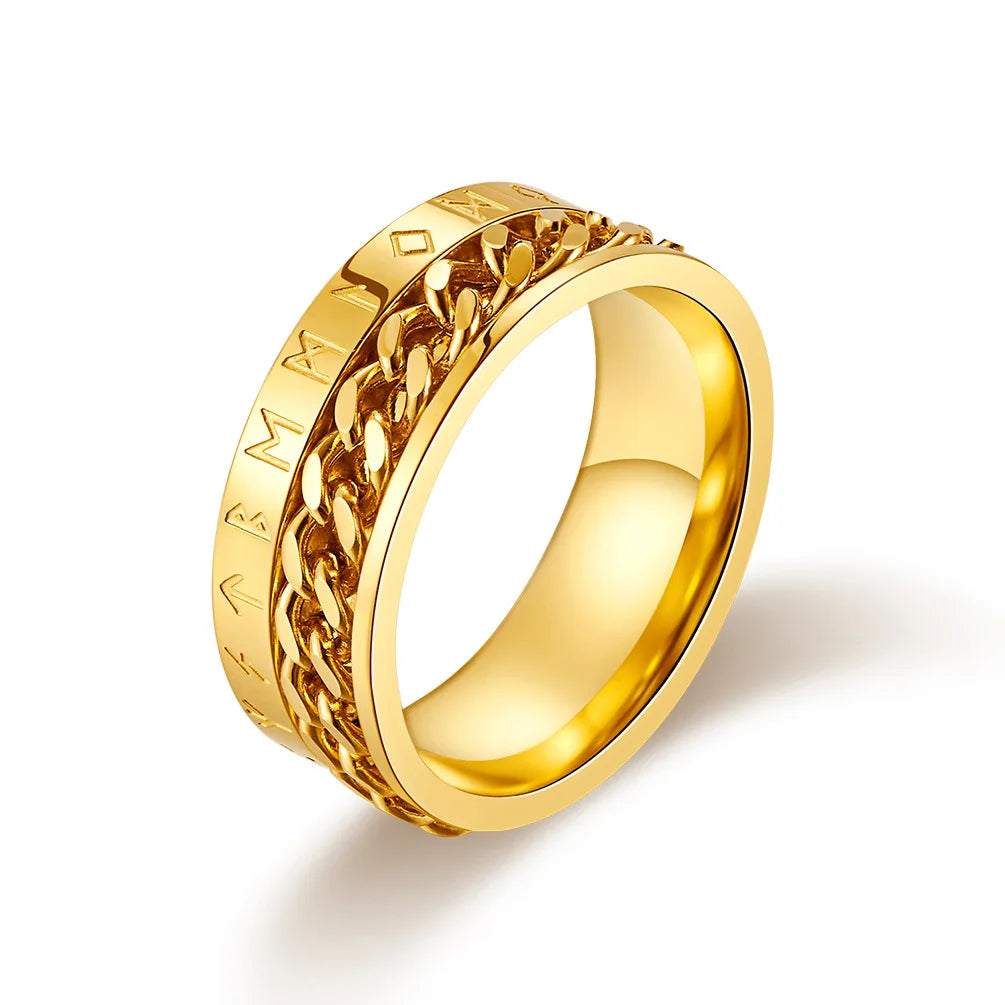 Roman Numerals Fidget Ring | Stainless Steel
