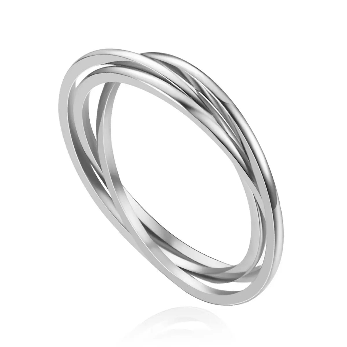 Braided Interlocked Three-in-One | Stainless Steel Fidget Ring