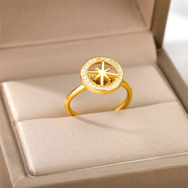 North Star Anxiety Fidget Ring - Adjustable