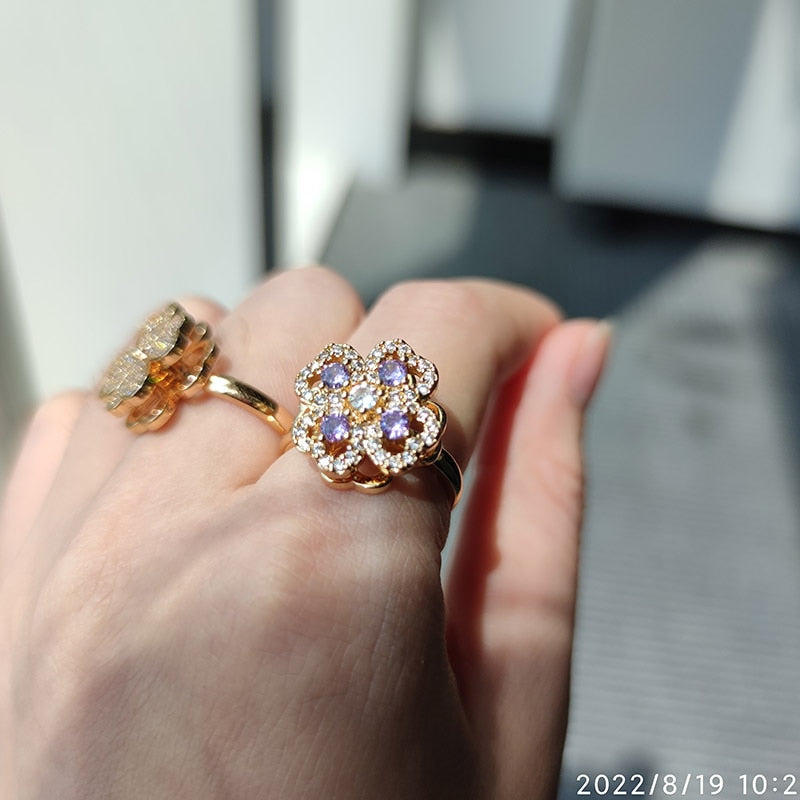 Lucky Clover Anxiety Fidget Ring