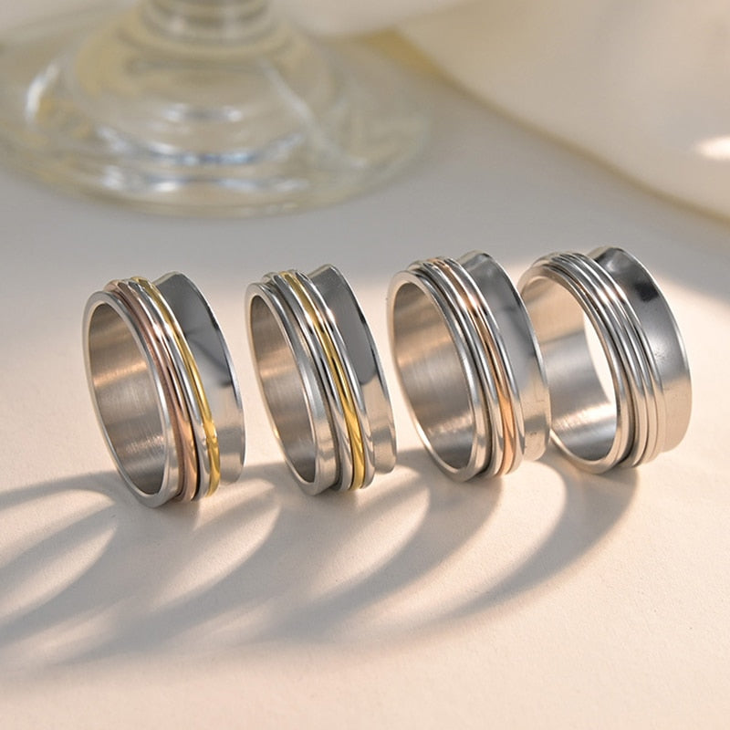 Titanium Wide Band Fidget Ring
