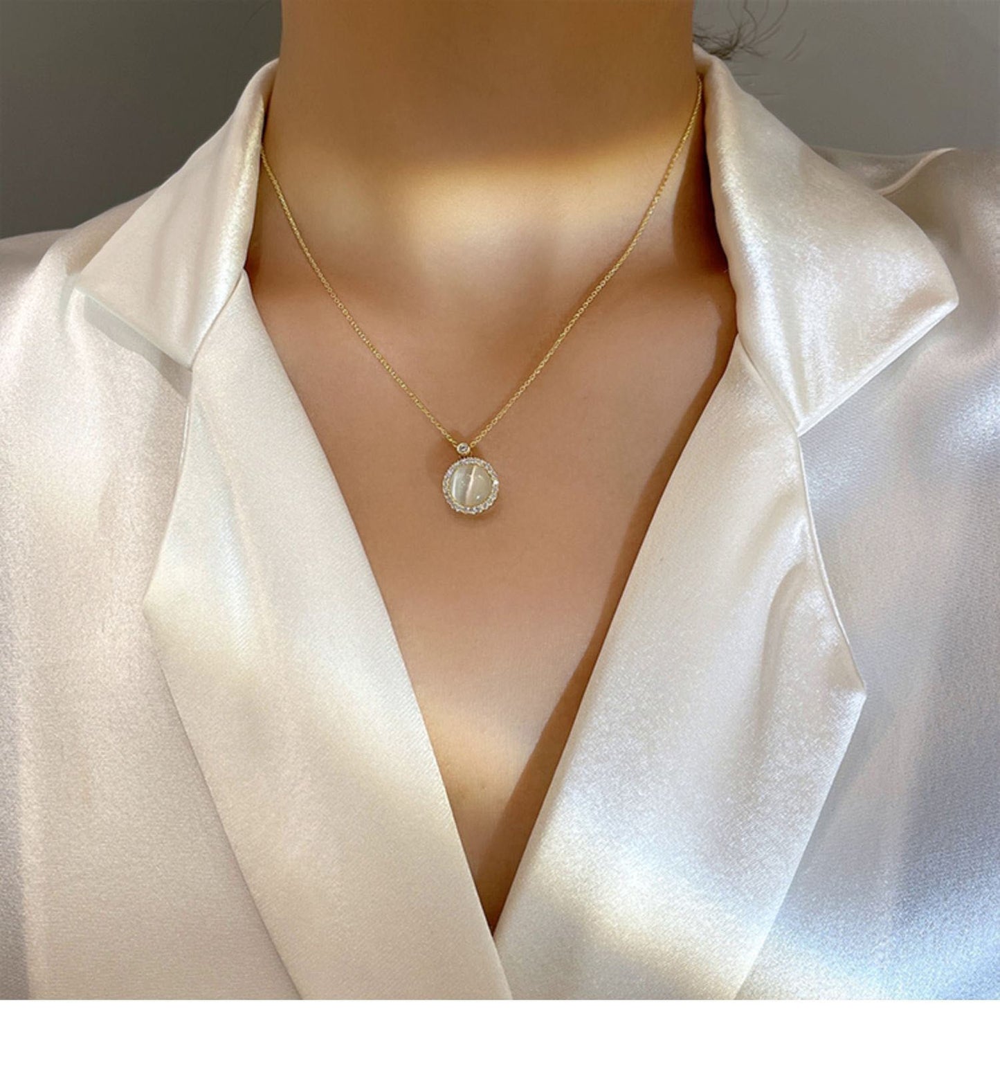 Spinning Opal Anxiety Ring