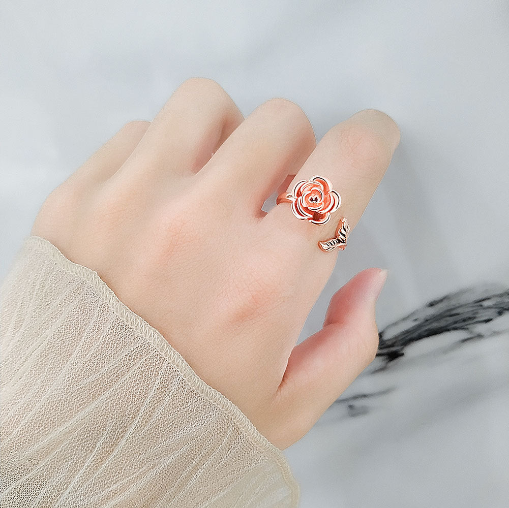 Rose Anxiety Fidget Ring - Adjustable