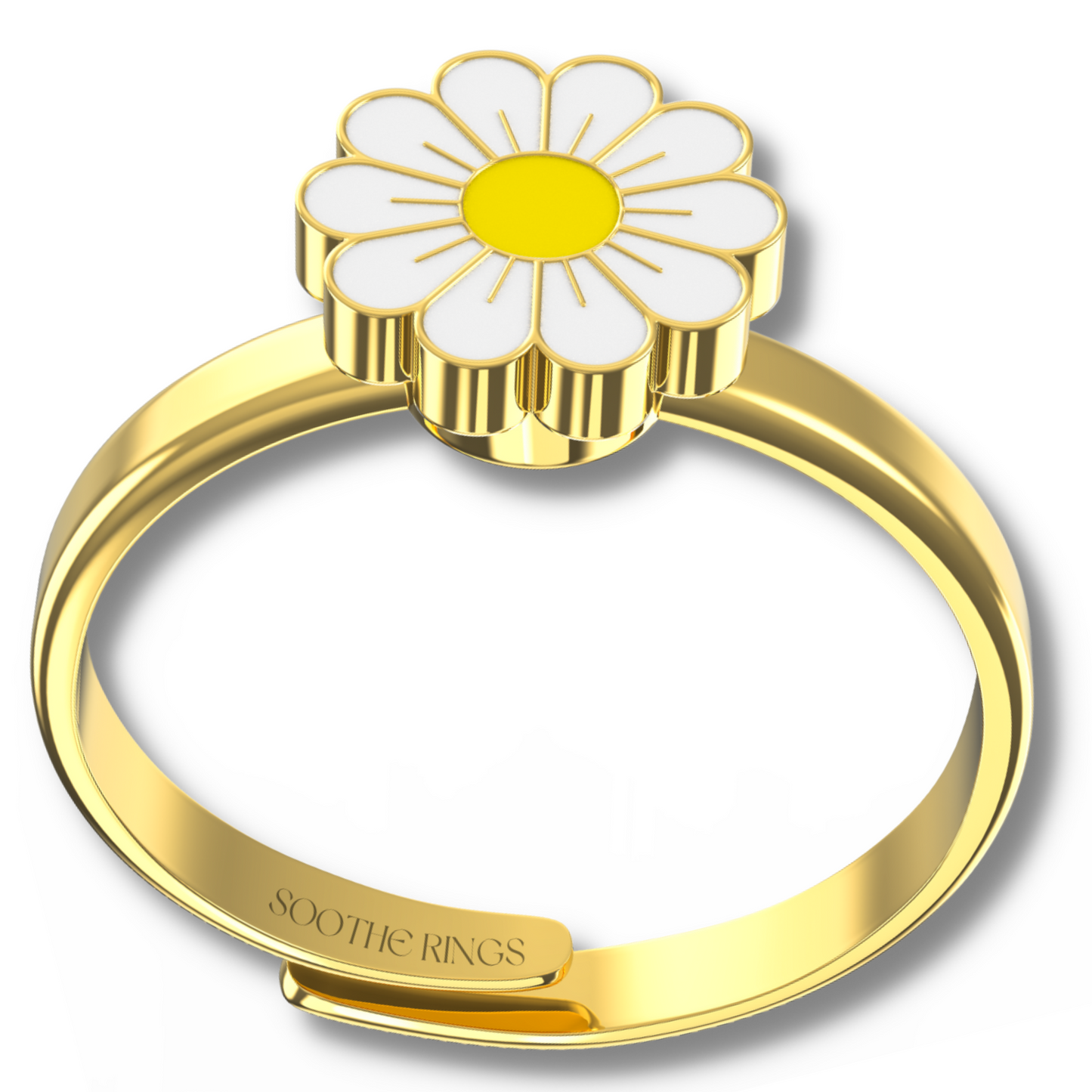 Anxiety Daisy Fidget Ring - Adjustable