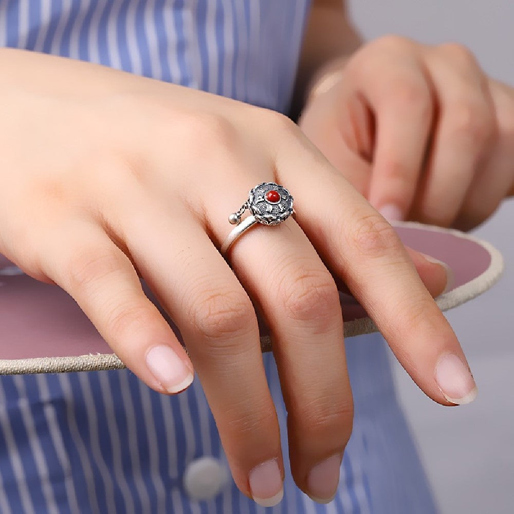 Lotus Anxiety Fidget Ring - Adjustable