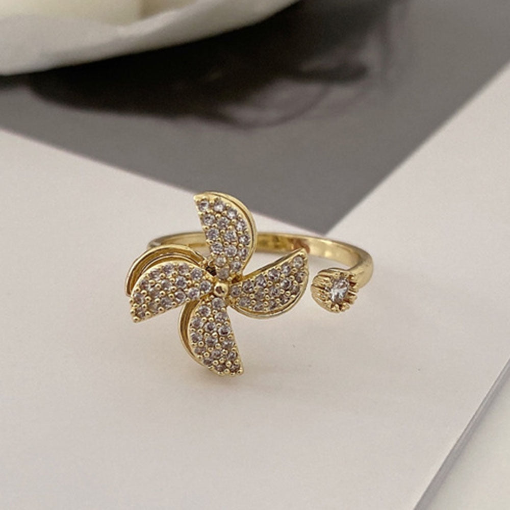 Windmill Sterling Silver Fidget Ring - Adjustable