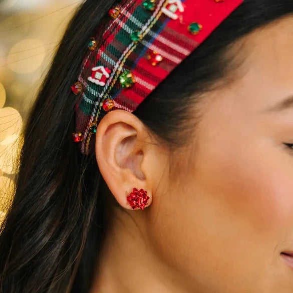 Christmas Ribbon Earrings