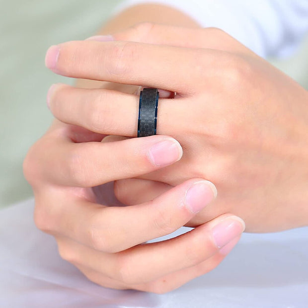 Carbon Fiber Anxiety Fidget Ring