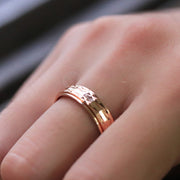 Carved Rose Gold Fidget Ring