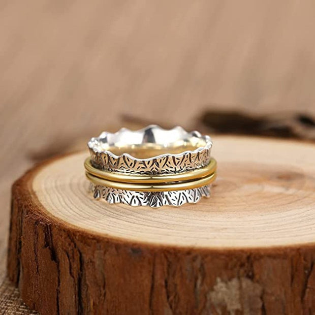 Vintage Tree Stump Fidget Ring