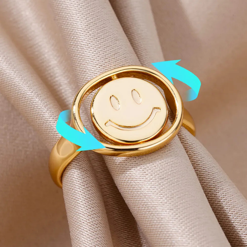 Smile & Frown Fidget Ring