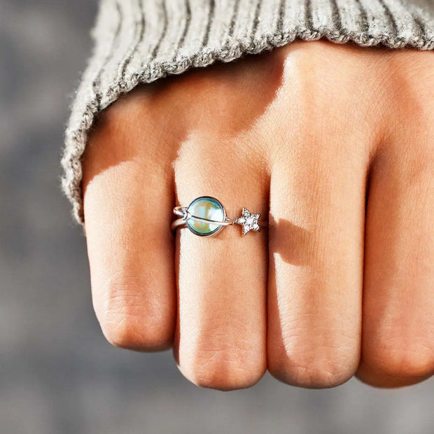 To My Daughter - Moon & Star Fidget Ring