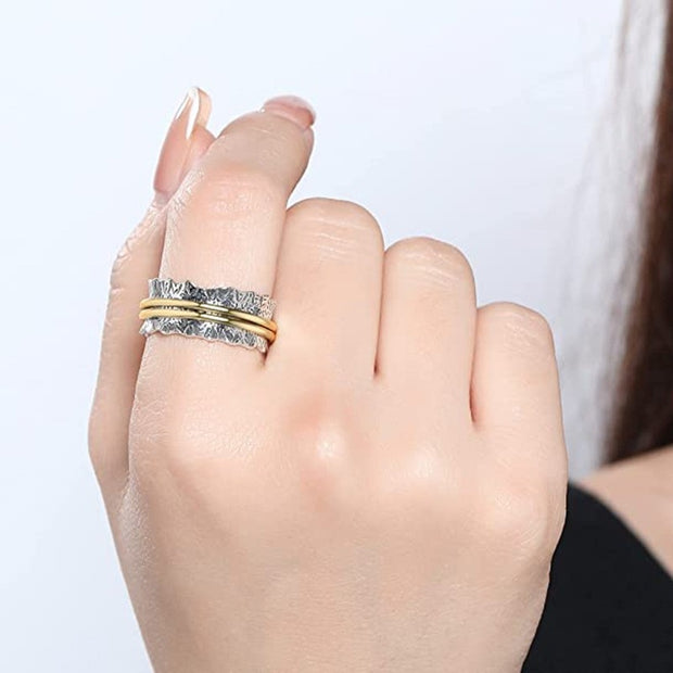 Vintage Tree Stump Fidget Ring