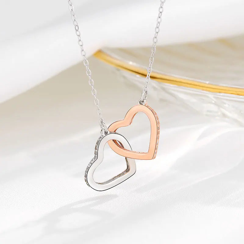 To My Granddaughter - Entwined Heart Necklace