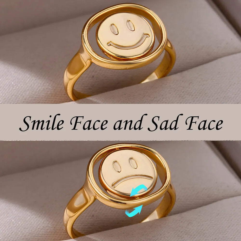 Smile & Frown Fidget Ring