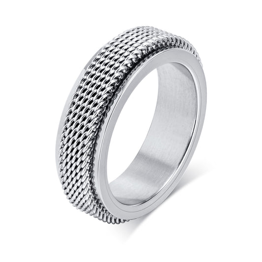 Steel Mesh Fidget Ring