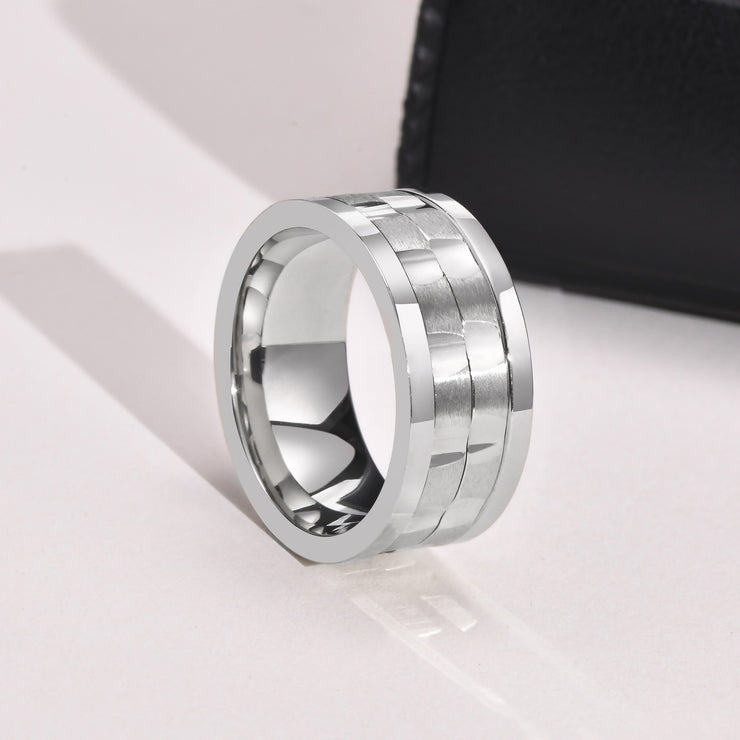 Steel Gear Fidget Ring