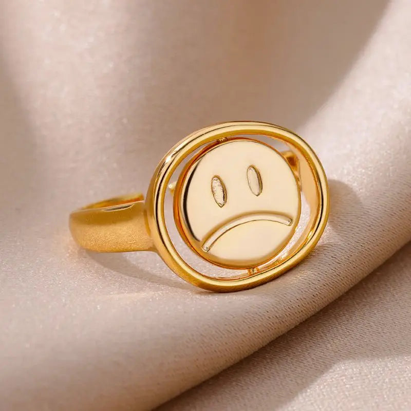 Smile & Frown Fidget Ring