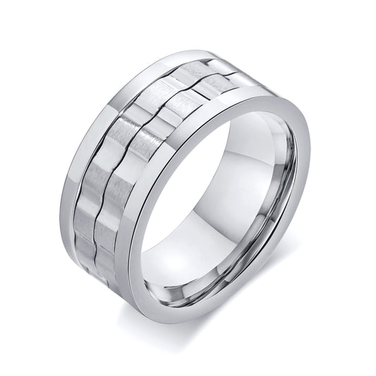 Steel Gear Fidget Ring