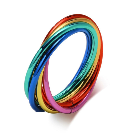 Rolling Rainbow Fidget Ring