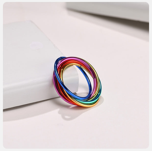 Rolling Rainbow Fidget Ring