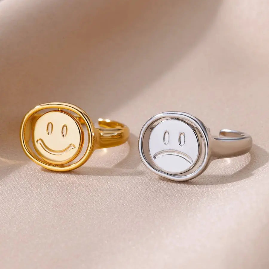 Smile & Frown Fidget Ring