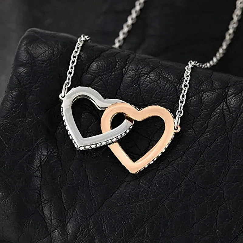 To My Granddaughter - Entwined Heart Necklace