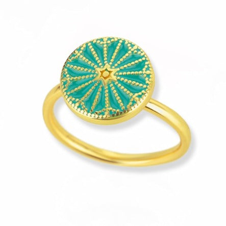 Teal Star Fidget Ring