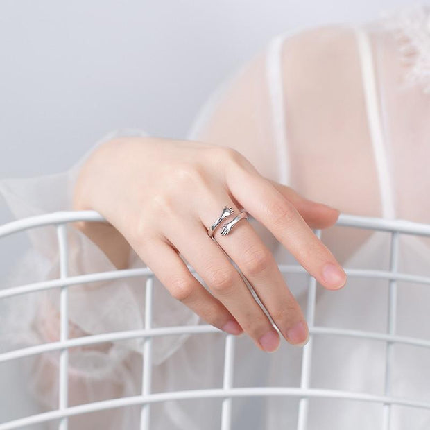 Hug Ring - Sterling Silver Adjustable Fidget Ring