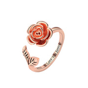 Rose Anxiety Fidget Ring - Adjustable