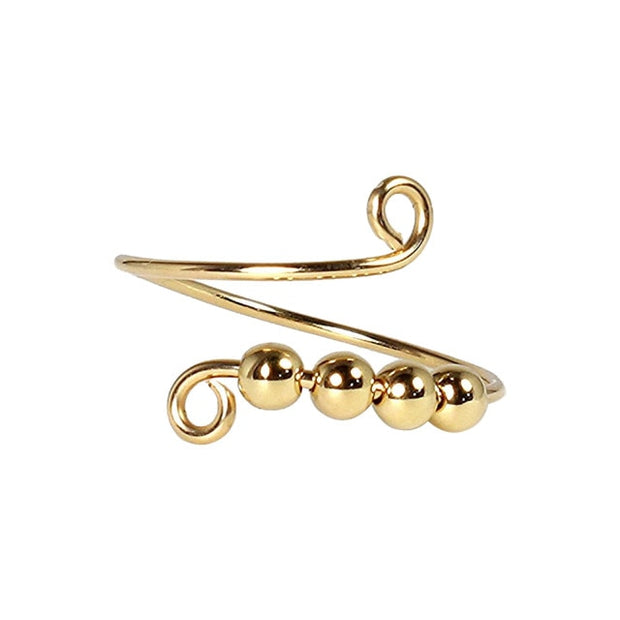 Coil Fidget Bead Ring - Adjustable