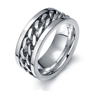Chain Spinning Ring - Sterling Silver